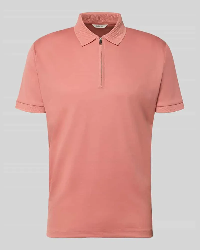 Selected Homme Regular Fit Poloshirt aus Bio-Baumwoll-Mix Modell 'FAVE Altrosa