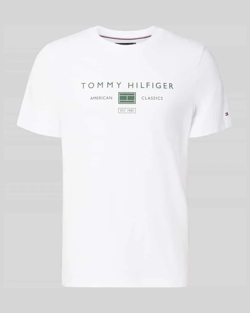 Tommy Hilfiger Regular Fit T-Shirt aus reiner Baumwolle Weiss