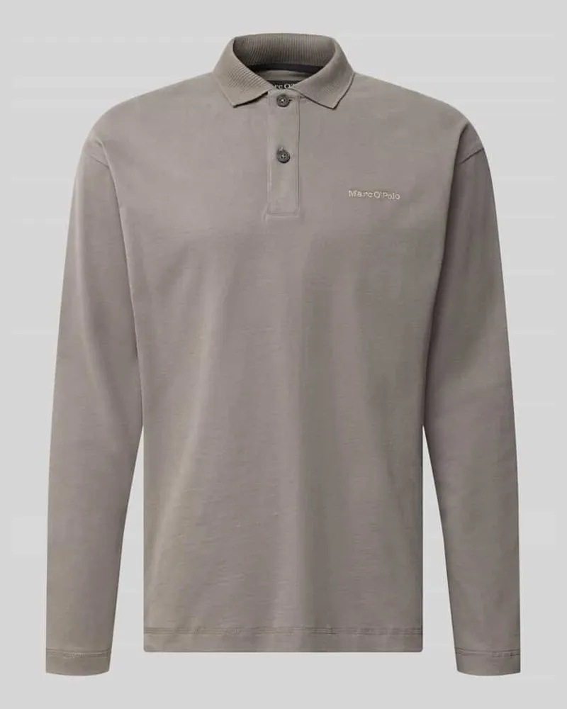 Marc O'Polo Relaxed Fit Poloshirt aus reiner Baumwolle Taupe