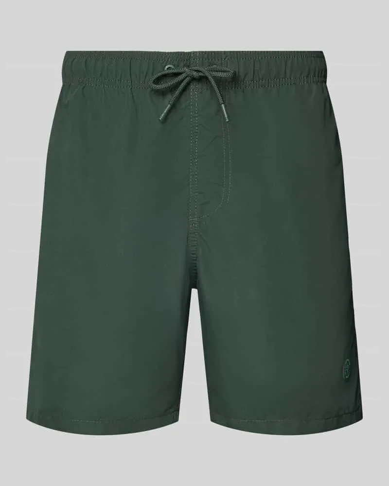 Shiwi Badehose mit Label-Patch Modell 'Mike Dunkelgruen