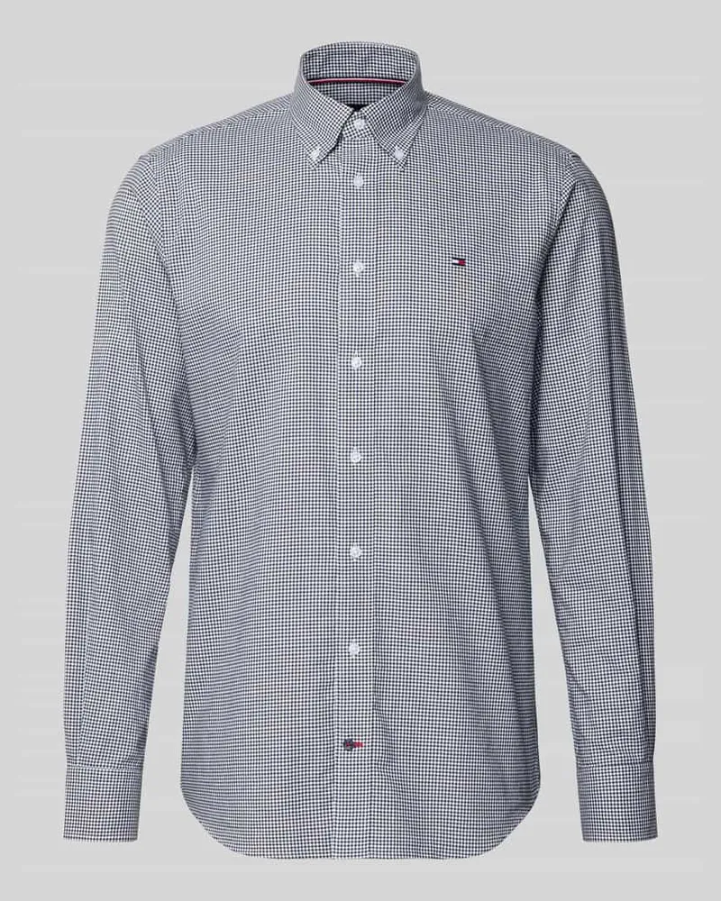 Tommy Hilfiger Regular Fit Businesshemd aus reiner Baumwolle Marine