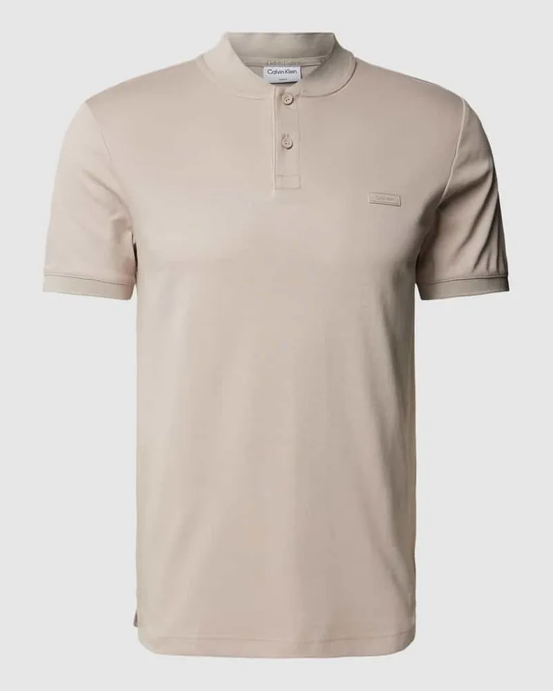 Calvin Klein Slim Fit Poloshirt mit Stehkragen 