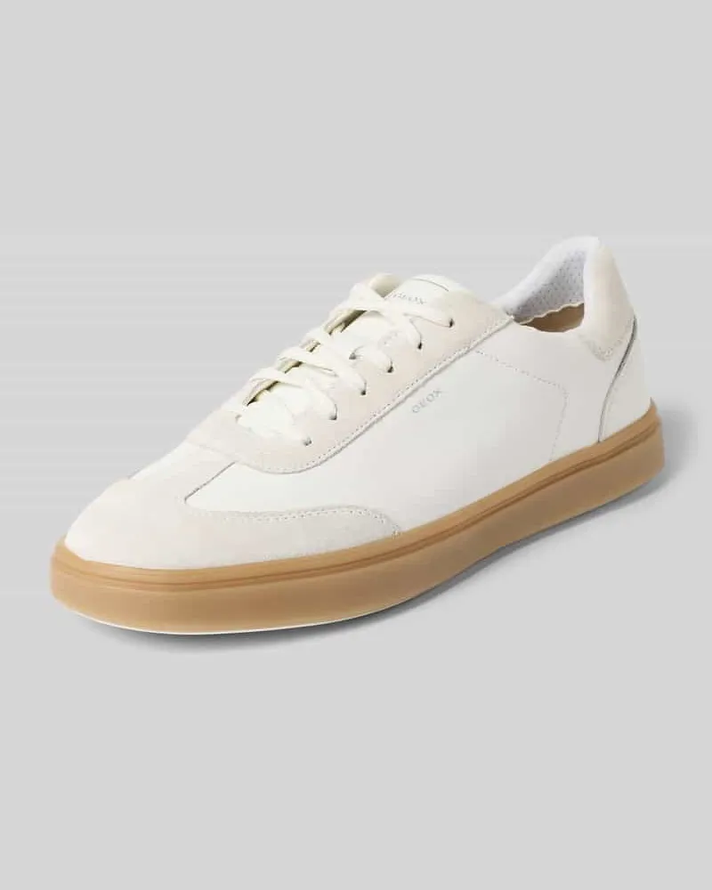 Geox Sneaker aus Leder mit Schnürung Weiss