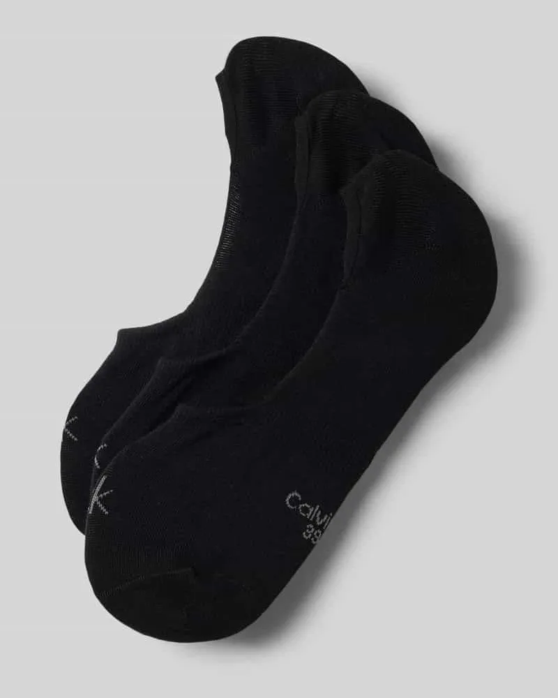 Calvin Klein Füsslinge aus Baumwoll-Mix im 3er-Pack Black