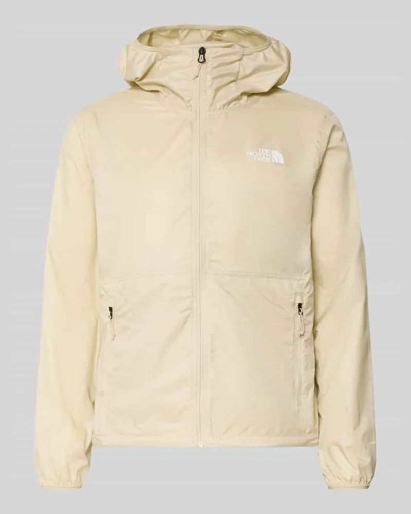 The North Face Windbreaker mit Logo und Reißverschlusstaschen Offwhite