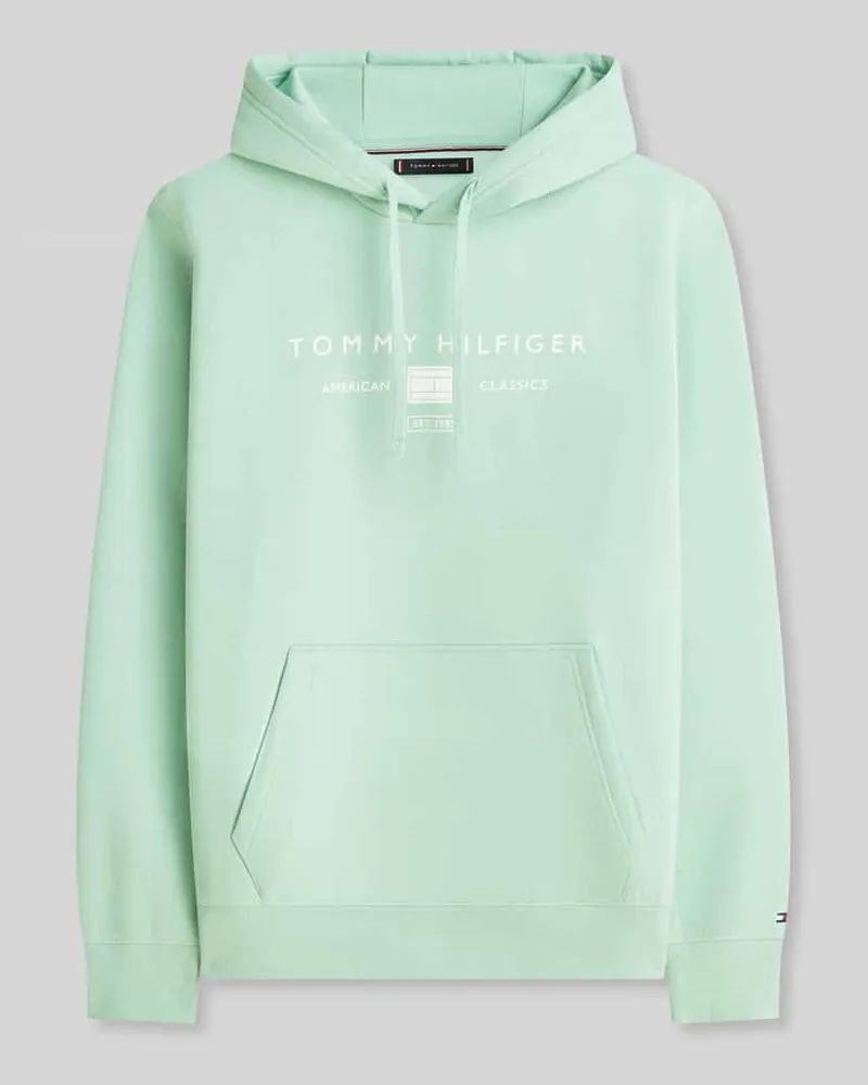 Tommy Hilfiger Regular Fit Hoodie mit Logo-Print Mint