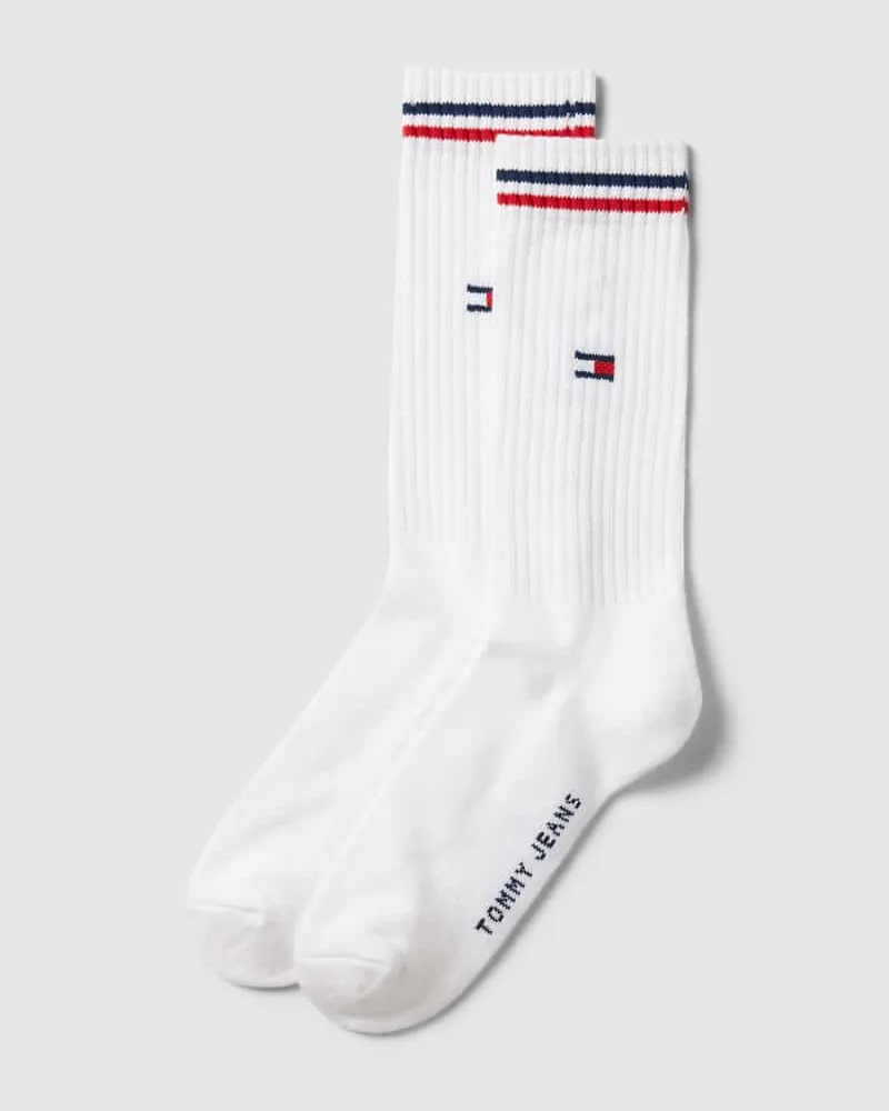 Tommy Hilfiger Socken mit Kontraststreifen im 2er-Pack Weiss