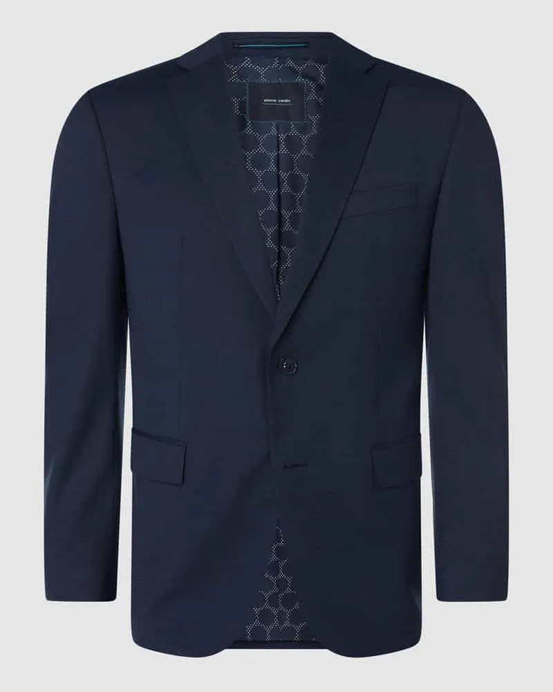 Pierre Cardin Regular Fit 2-Knopf-Sakko mit Schurwoll-Anteil Blau