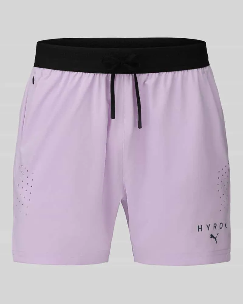 Puma Regular Fit Sportshorts mit Label-Print Lavender
