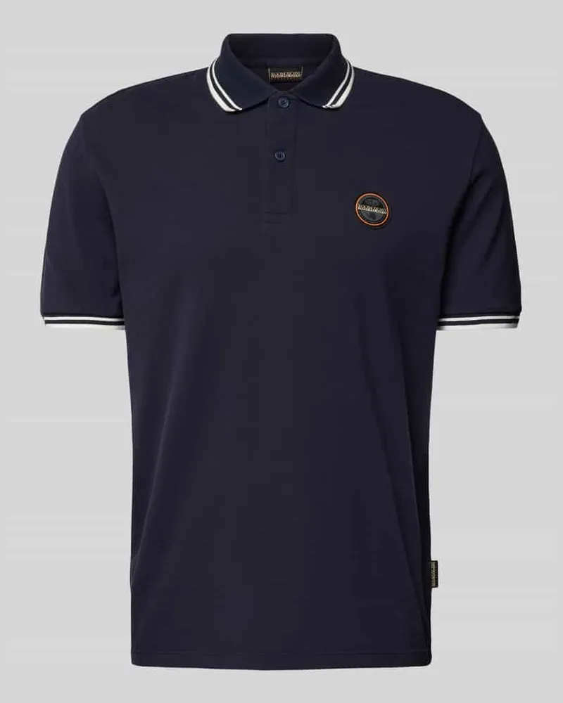 Napapijri Regular Fit Poloshirt mit Label-Badge Modell 'MACAS Marine