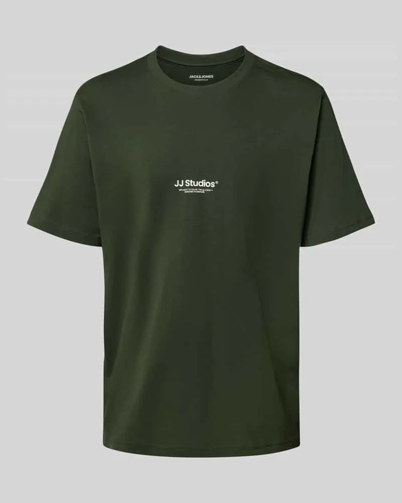 Jack & Jones T-Shirt mit Rundhalsausschnitt Modell 'SOHO Dunkelgruen