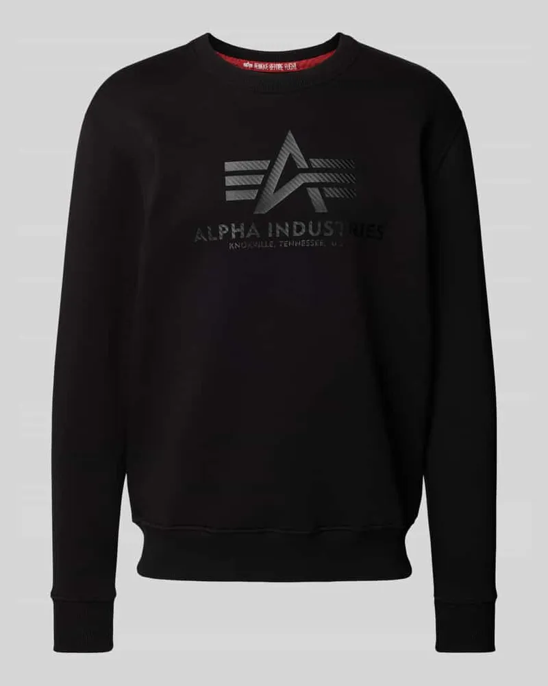 Alpha Industries Sweatshirt mit Rundhalsausschnitt Black