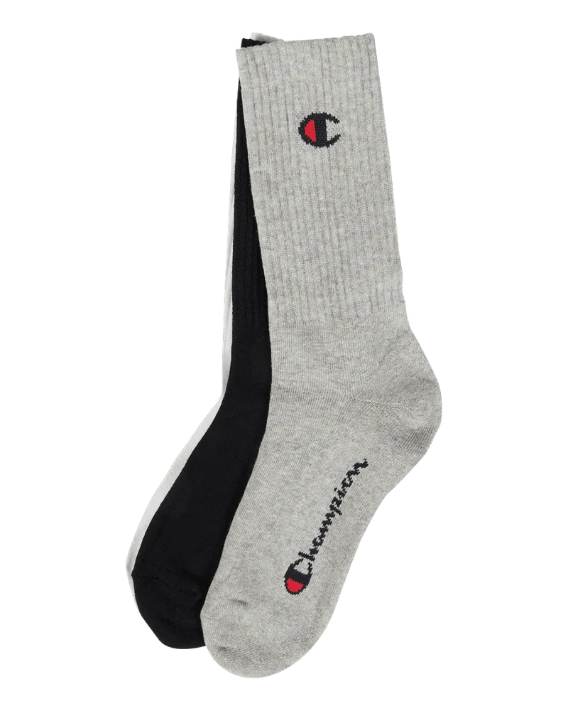 Champion Socken mit Label-Detail im 3er-Pack Modell 'Crew Socks Mittelgrau