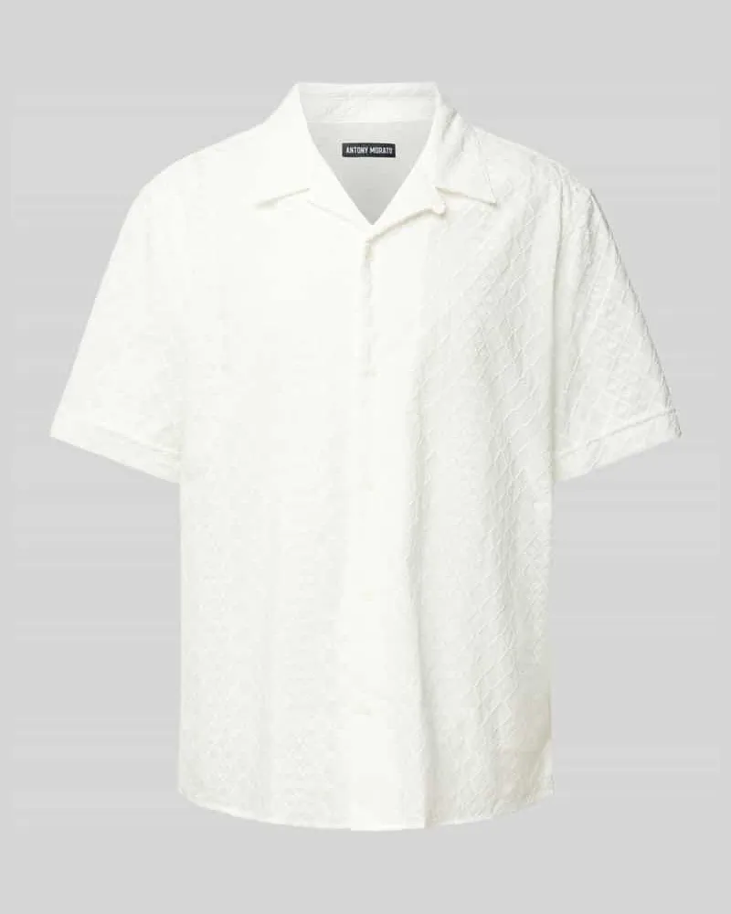 Antony Morato Regular Straight Fit Freizeithemd mit Strukturmuster 