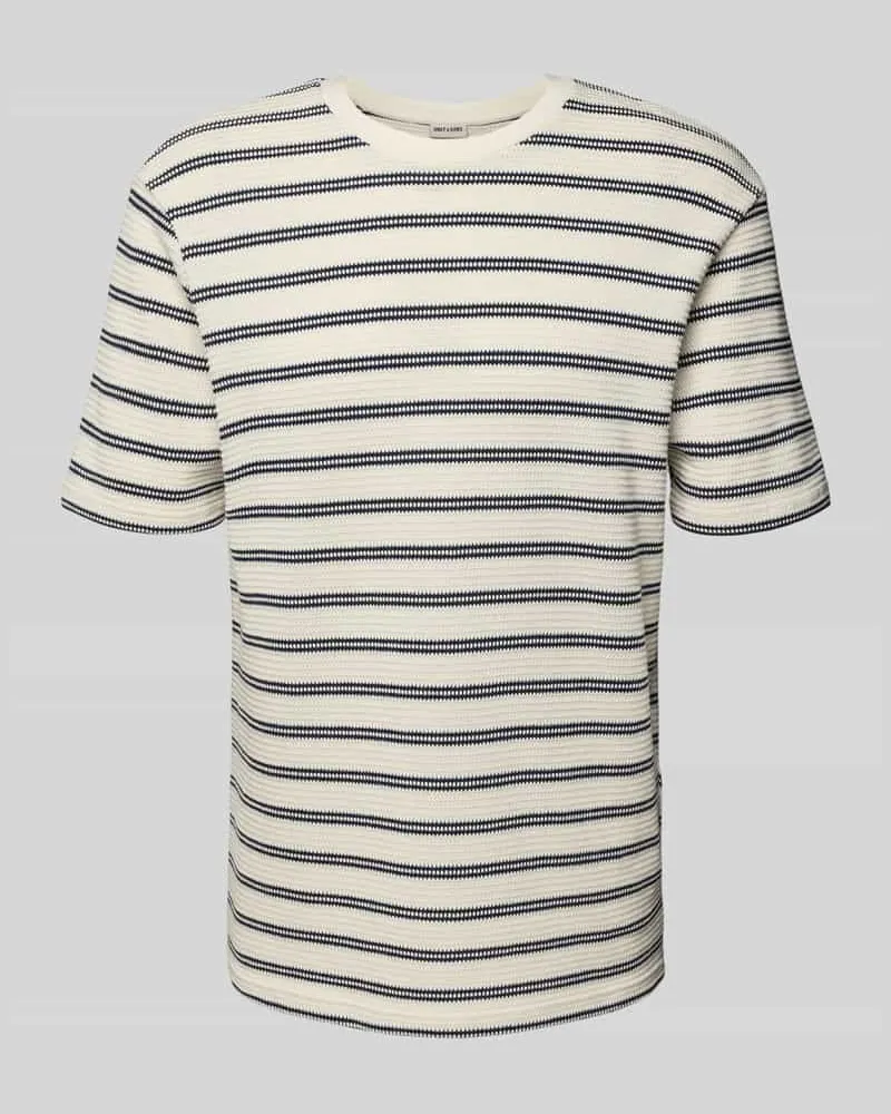 Only & Sons T-Shirt mit geripptem Rundhalsausschnitt Modell 'IAN 