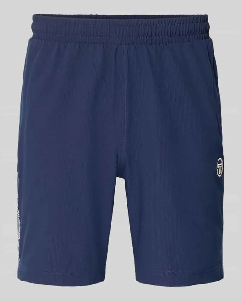 Sergio Tacchini Shorts mit Logo-Print Modell 'GOCCIA Dunkelblau