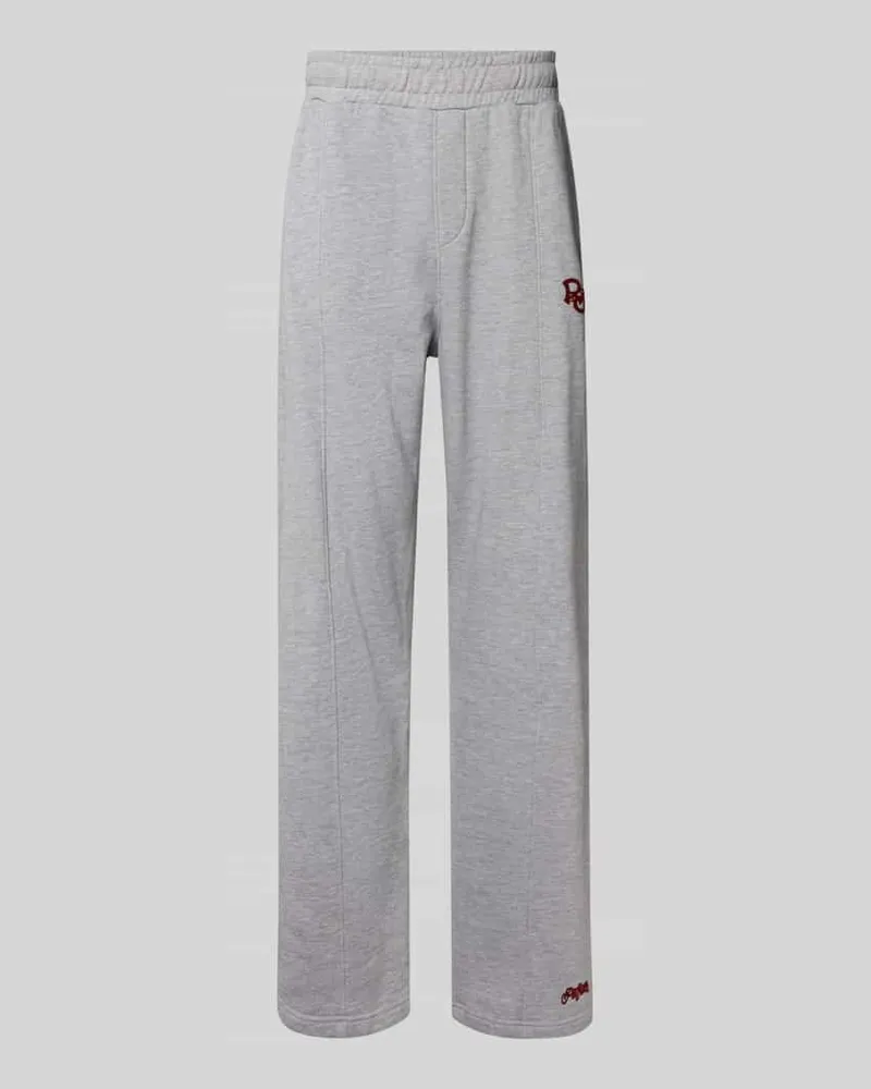 PEGADOR Sweatpants mit elastischem Bund Hellgrau