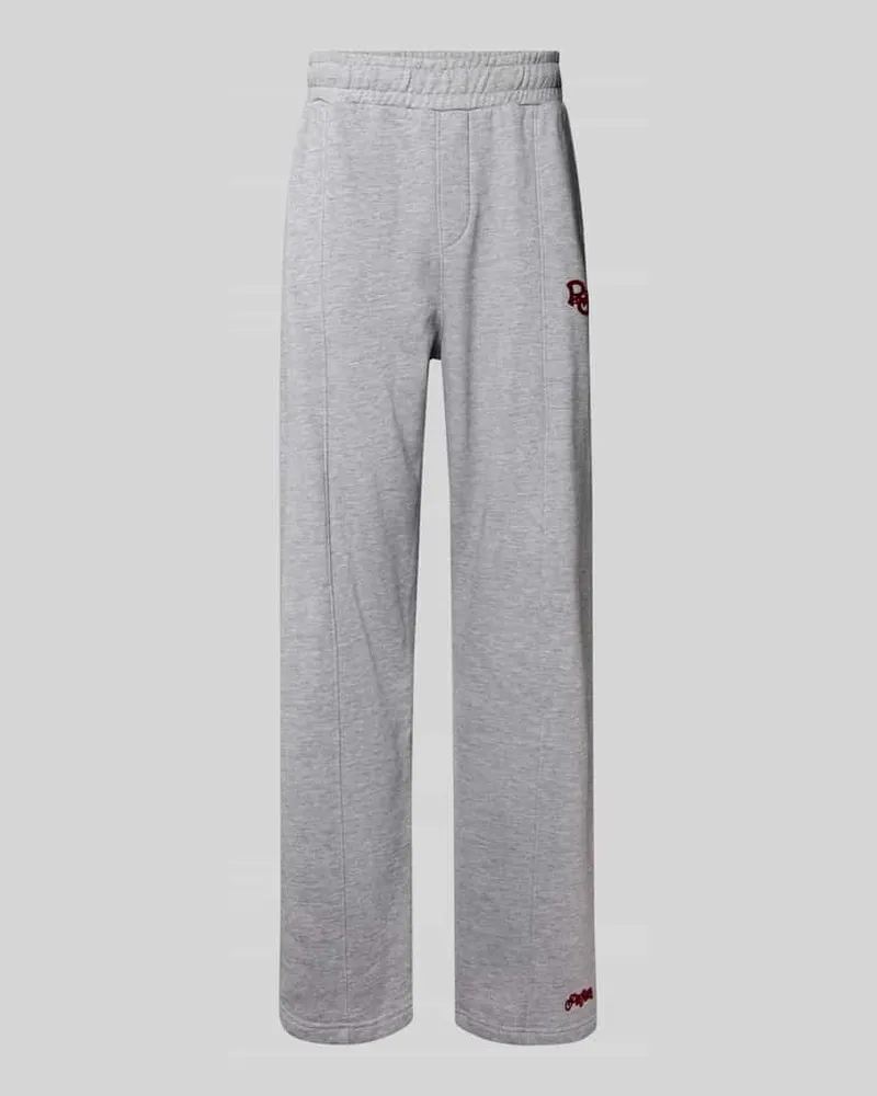 PEGADOR Sweatpants mit elastischem Bund Hellgrau