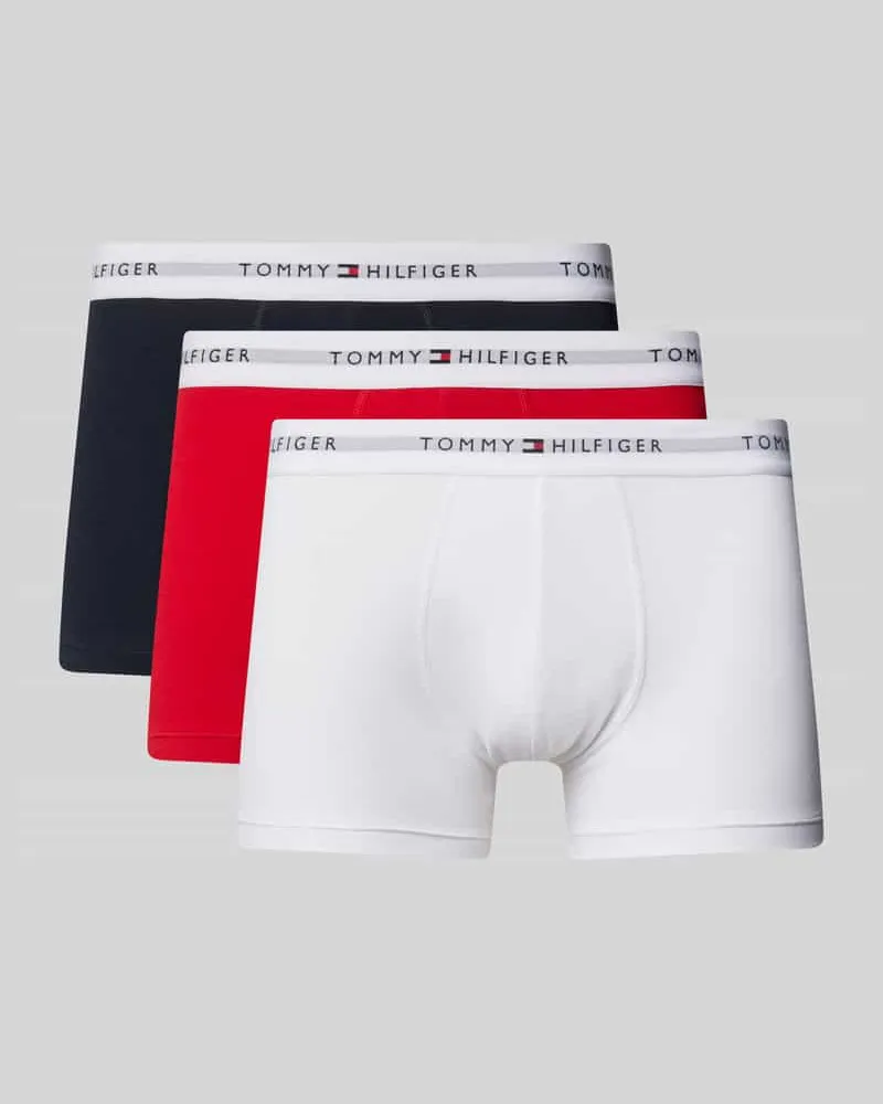 Tommy Hilfiger Trunks aus Baumwoll-Mix im 3er-Pack Rot