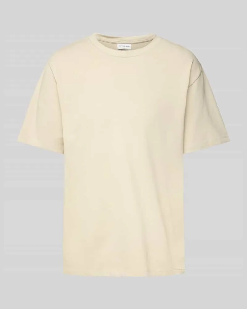 Lindbergh T-Shirt mit geripptem Rundhalsausschnitt 