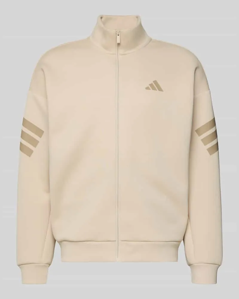 adidas Regular Fit Jacke mit Stehkragen Beige