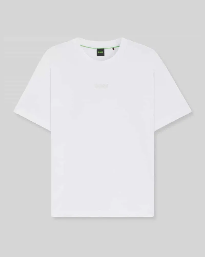 HUGO BOSS Relaxed Fit T-Shirt aus reiner Baumwolle Modell 'TEE 10 Weiss