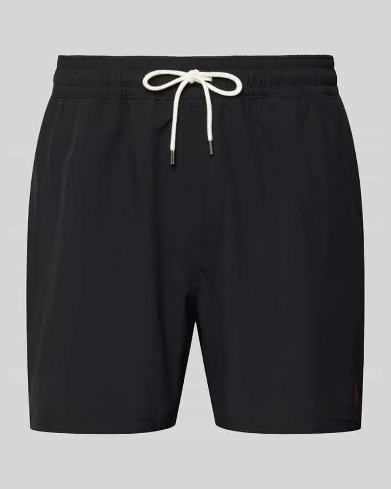 Ralph Lauren Badehose mit Mesh-Einsatz Black