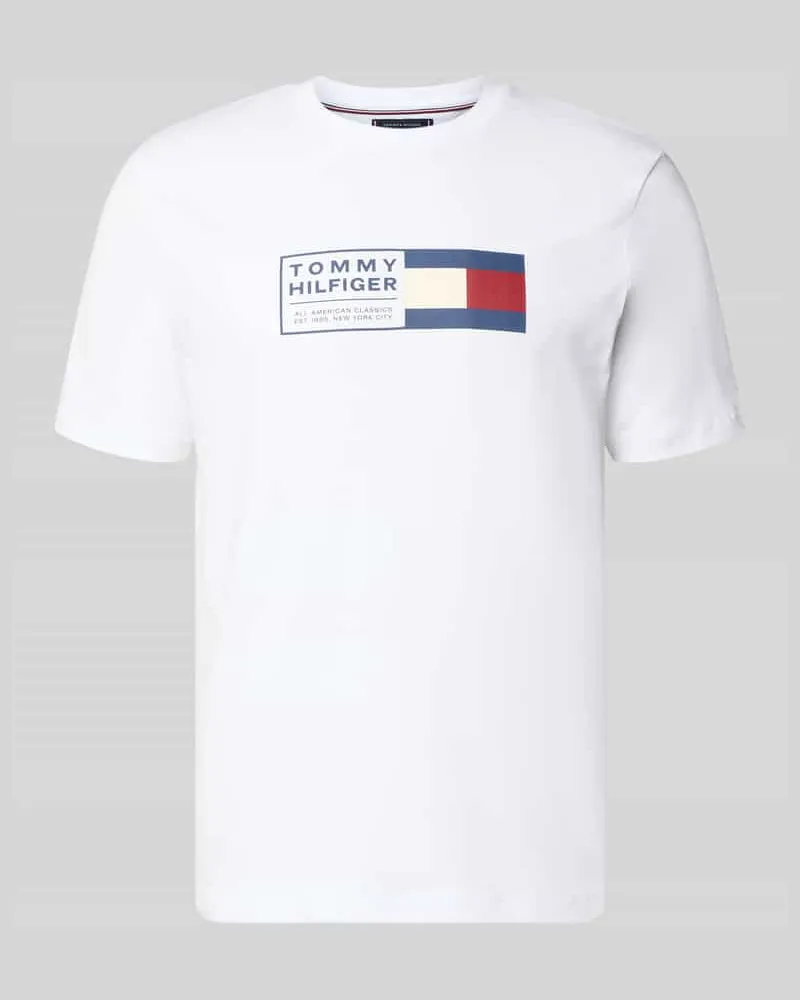Tommy Hilfiger Regular Fit T-Shirt aus reiner Baumwolle Weiss
