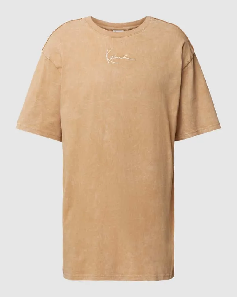 Karl Kani T-Shirt mit überschnittenen Schultern Beige