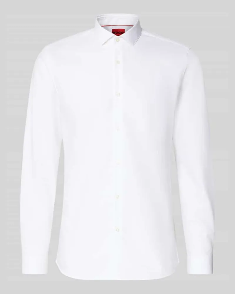 HUGO BOSS Super Slim Fit Business-Hemd aus Baumwolle Modell 'Erondo Weiss