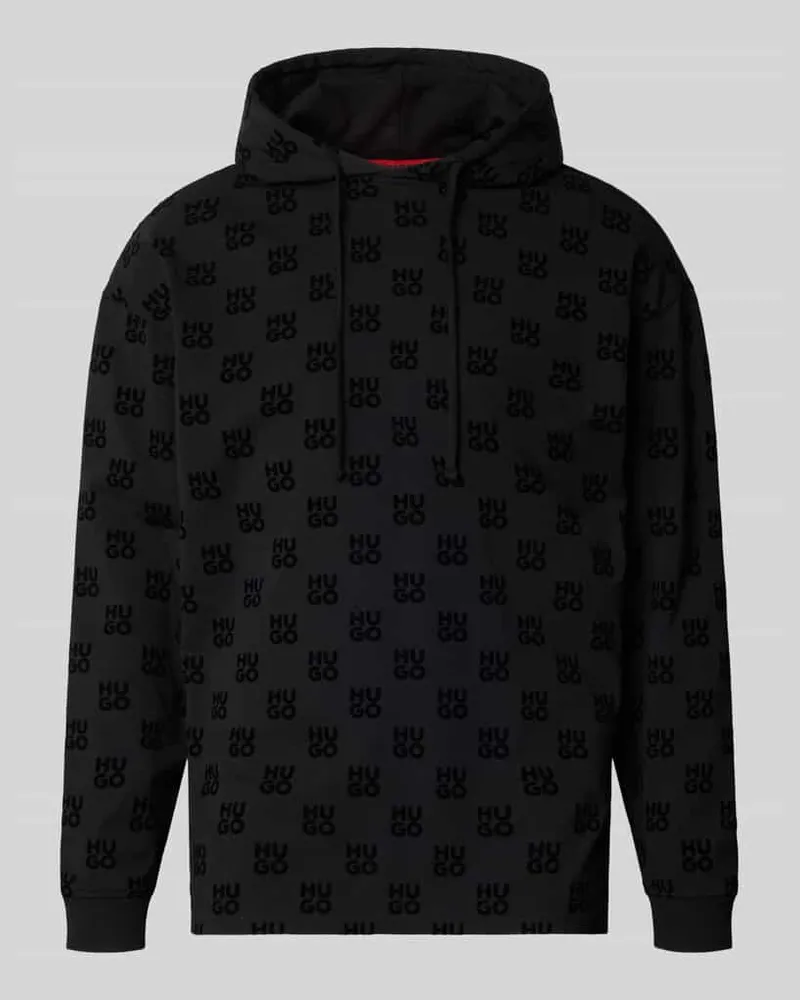 HUGO BOSS Regular Fit Hoodie aus Baumwoll-Mix Black