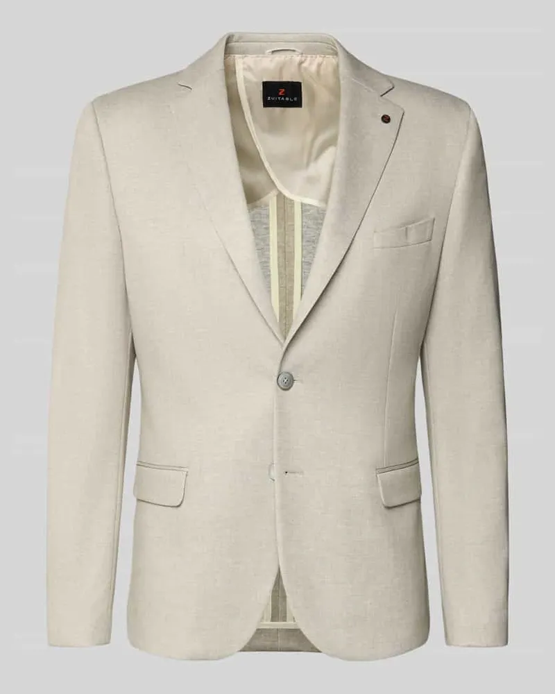 Zuitable Slim Fit 2-Knopf-Sakko mit Pattentaschen Modell 'Nick Sand