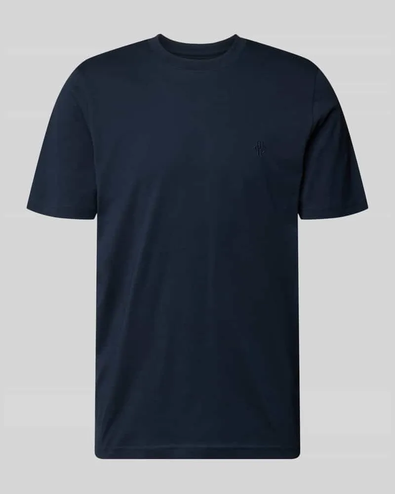 McNeal Regular Fit T-Shirt mit Logo-Stitching Dunkelblau