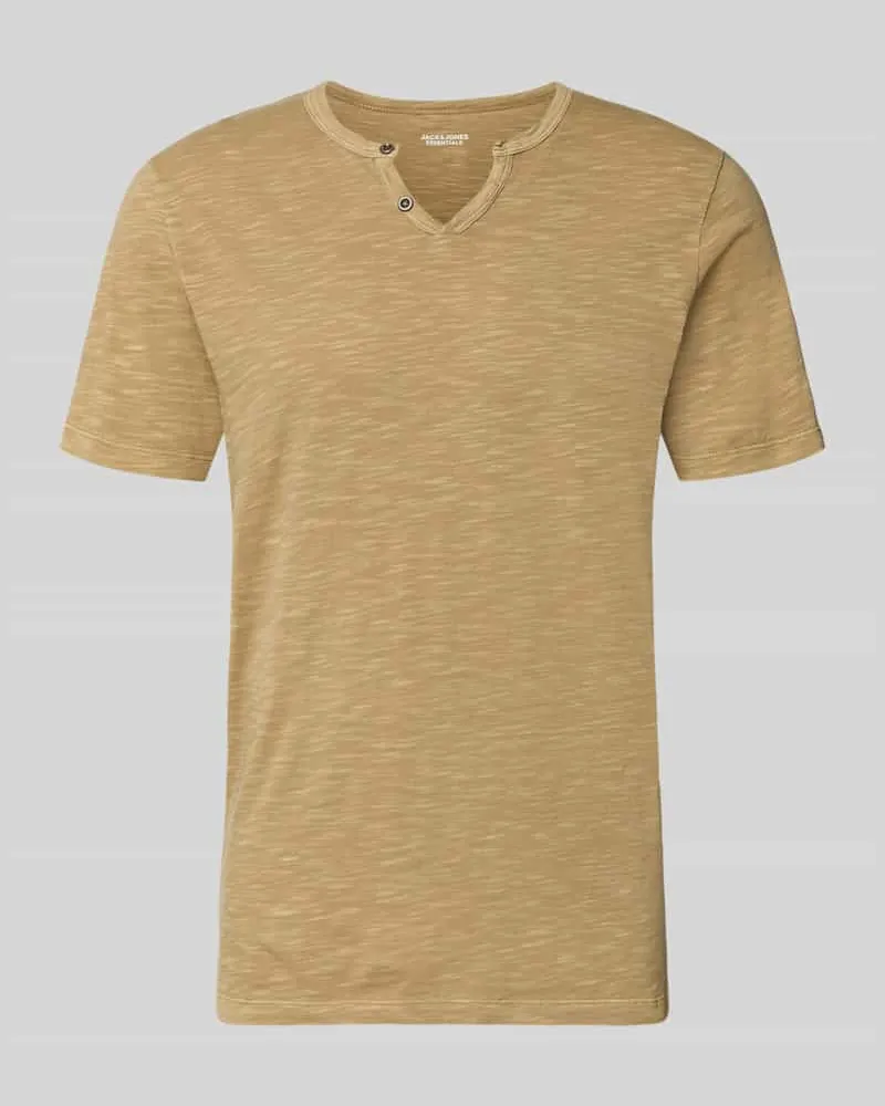 Jack & Jones T-Shirt aus Baumwolle Modell 'SPLIT Beige