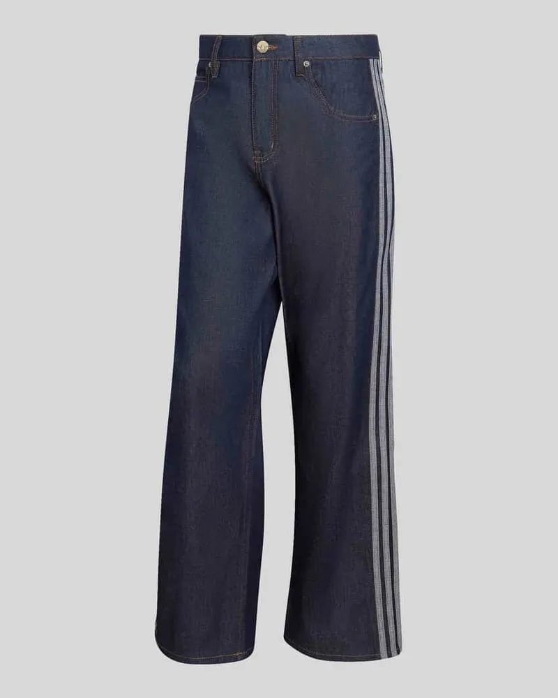 adidas Straight Fit Jeans mit Kontraststreifen Jeansblau