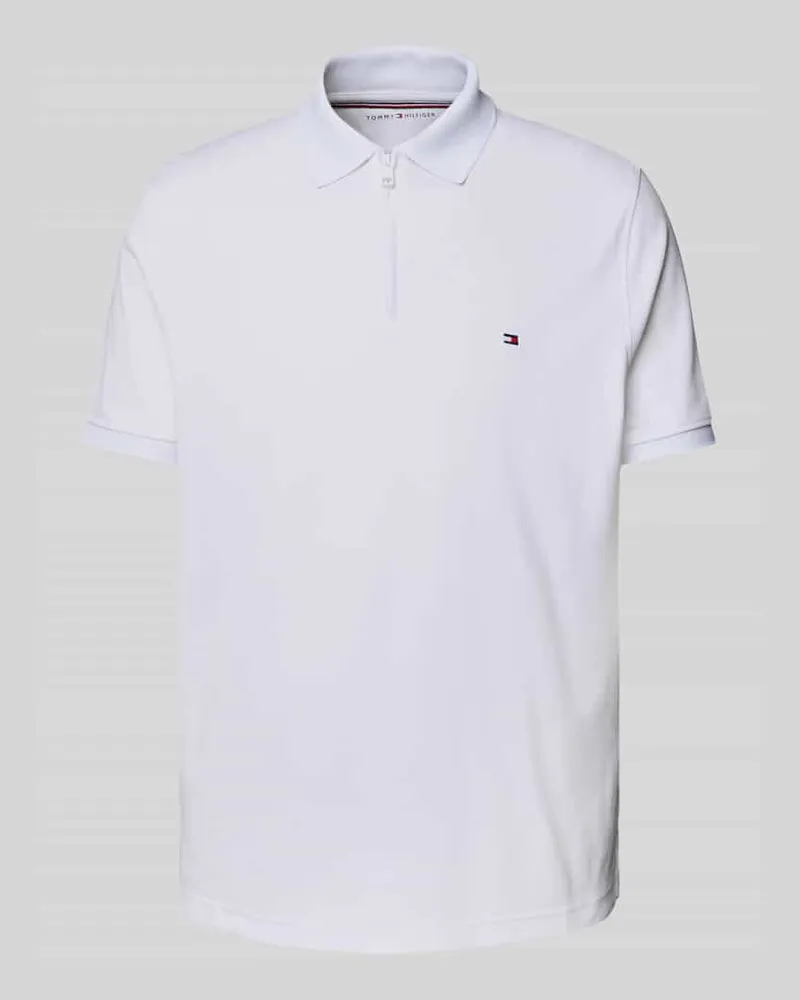 Tommy Hilfiger Regular Fit Poloshirt aus Baumwoll-Mix Weiss