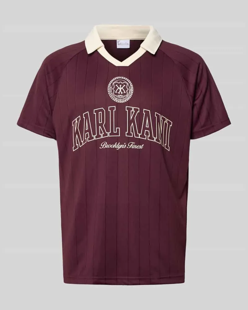 Karl Kani Regular Fit T-Shirt mit Logo-Stitching Modell 'Heritage Bordeaux