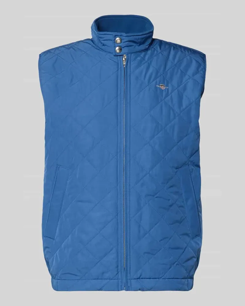 Gant Regular Fit Weste mit Stehkragen in Stepp-Optik Royal