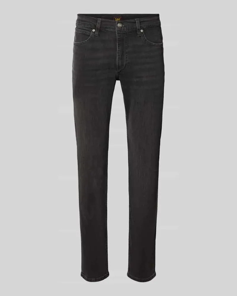 Lee Slim Fit Jeans aus Baumwoll-Mix Modell 'Luke Black