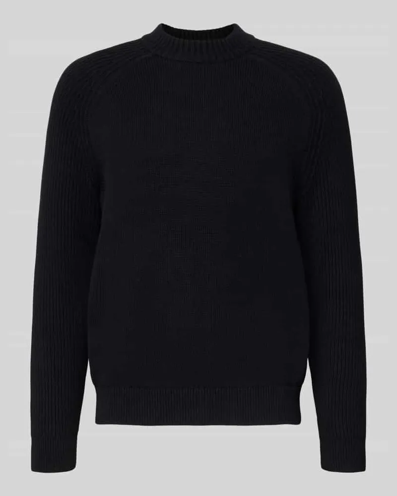 Selected Homme Regular Fit Strickpullover aus reiner Baumwolle Modell 'DERECK Black