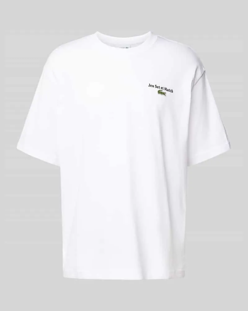 Lacoste Loose Fit T-Shirt aus reiner Baumwolle 