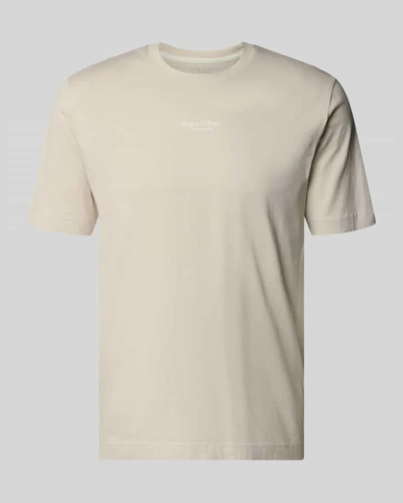 Marc O'Polo Regular Fit T-Shirt aus reiner Baumwolle Beige