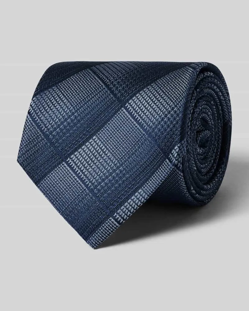 Monti Krawatte aus Seide im Allover-Look (7,5 cm Bleu