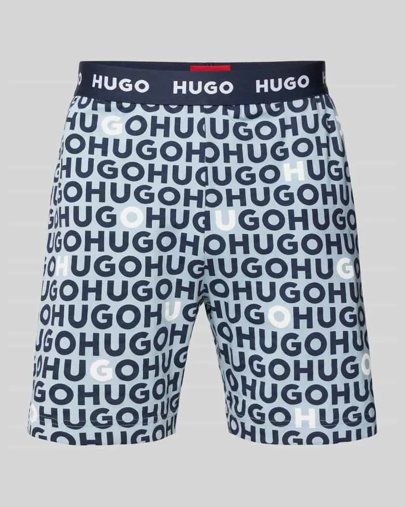 HUGO BOSS Regular Fit Shorts mit elastischem Label-Bund Modell 'TORTUGA 