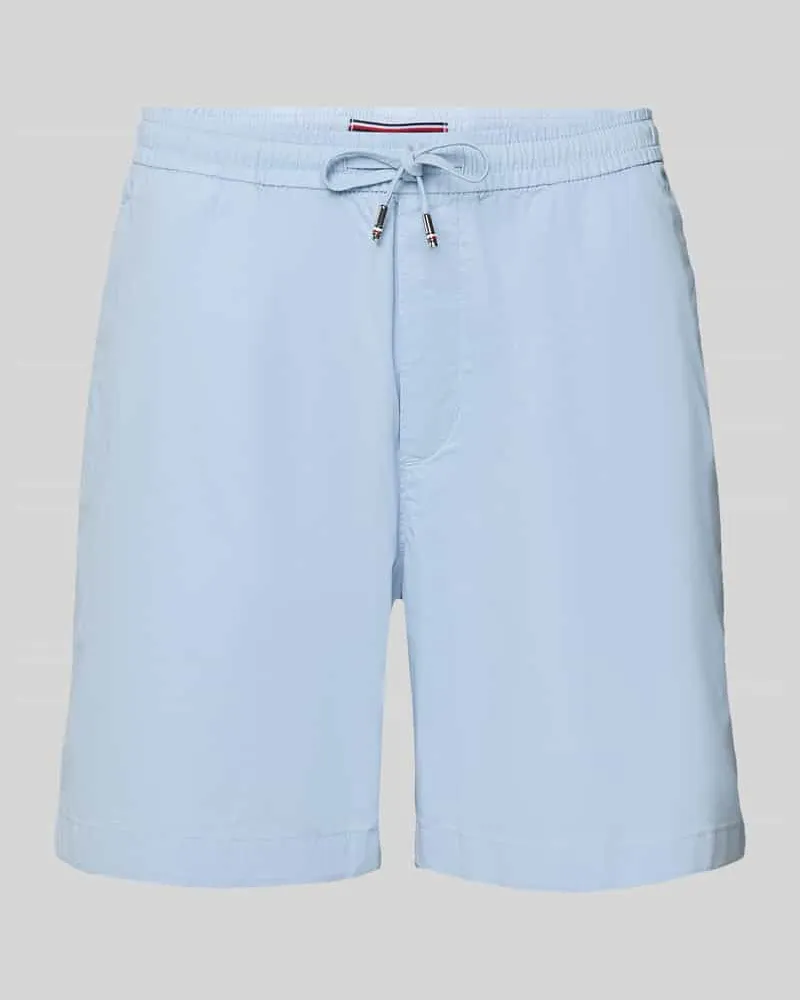 Tommy Hilfiger Regular Fit Shorts aus Baumwoll-Elasthan-Mix Hellblau