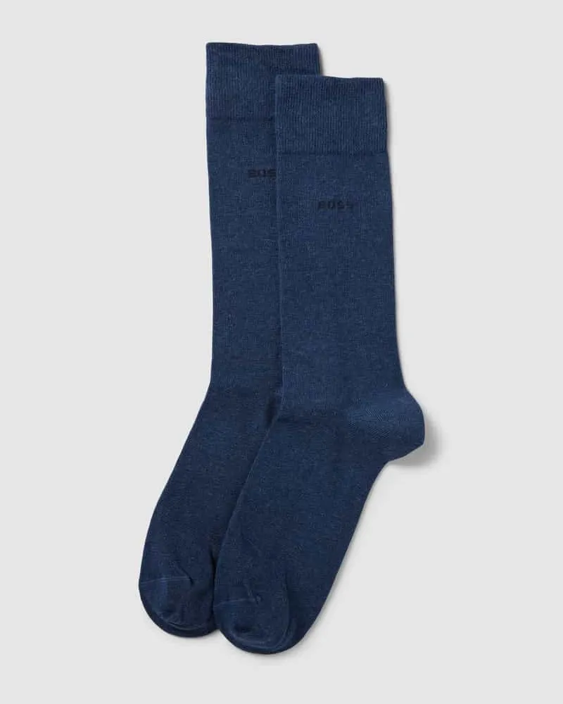 HUGO BOSS Socken mit Label-Print im 2er-Pack Blau