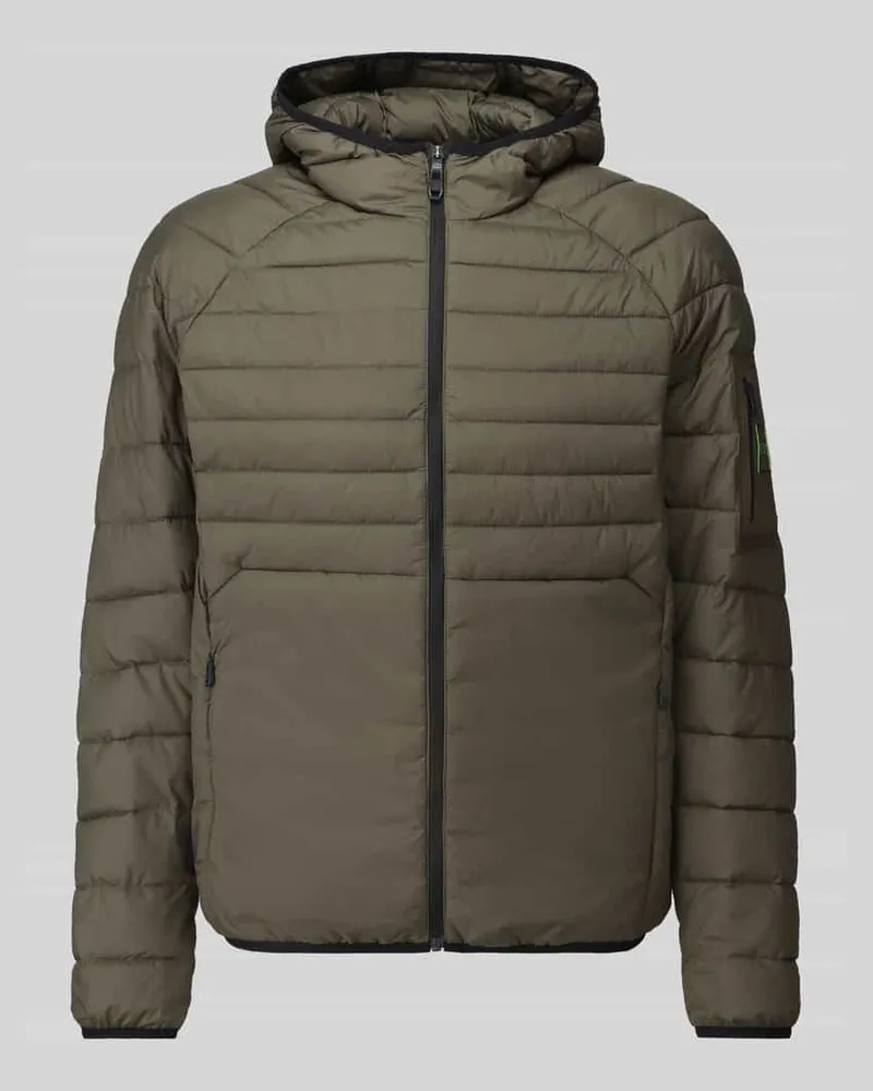 HUGO BOSS Regular Fit Steppjacke mit Kapuze Modell 'OW_Urbanex Dunkelgruen