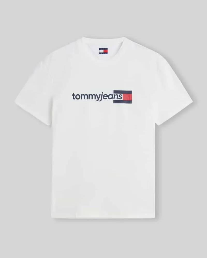 Tommy Hilfiger Regular Fit T-Shirt aus reiner Baumwolle Ecru