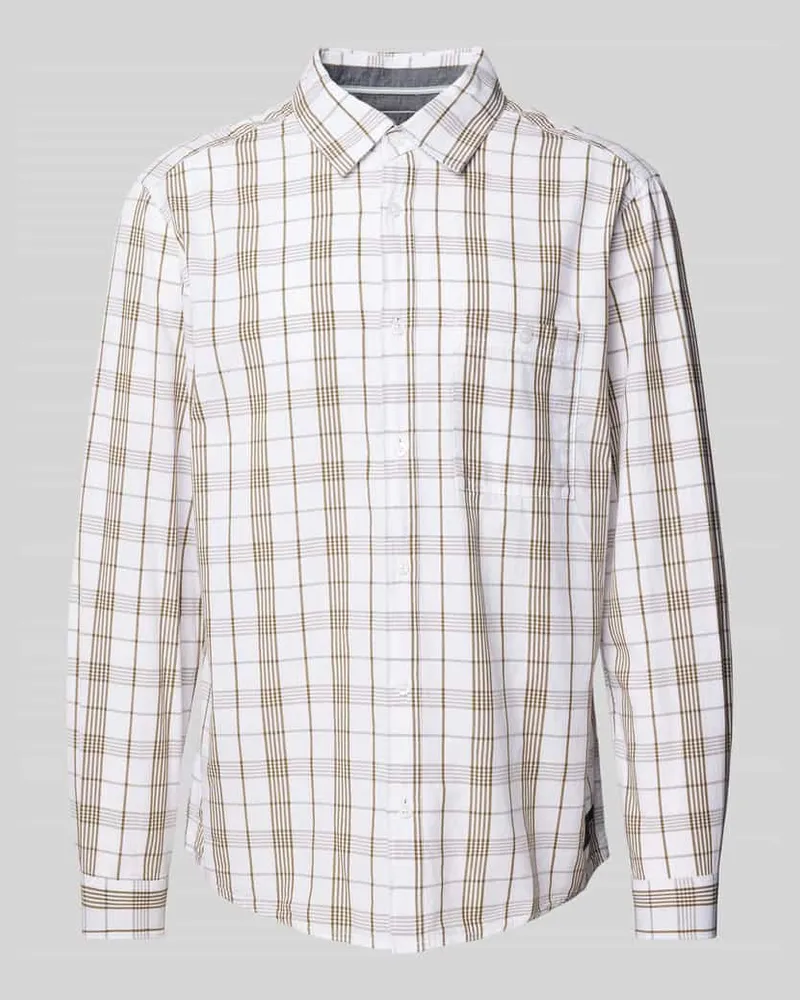 S.Oliver Regular Fit Freizeithemd aus reiner Baumwolle Weiss