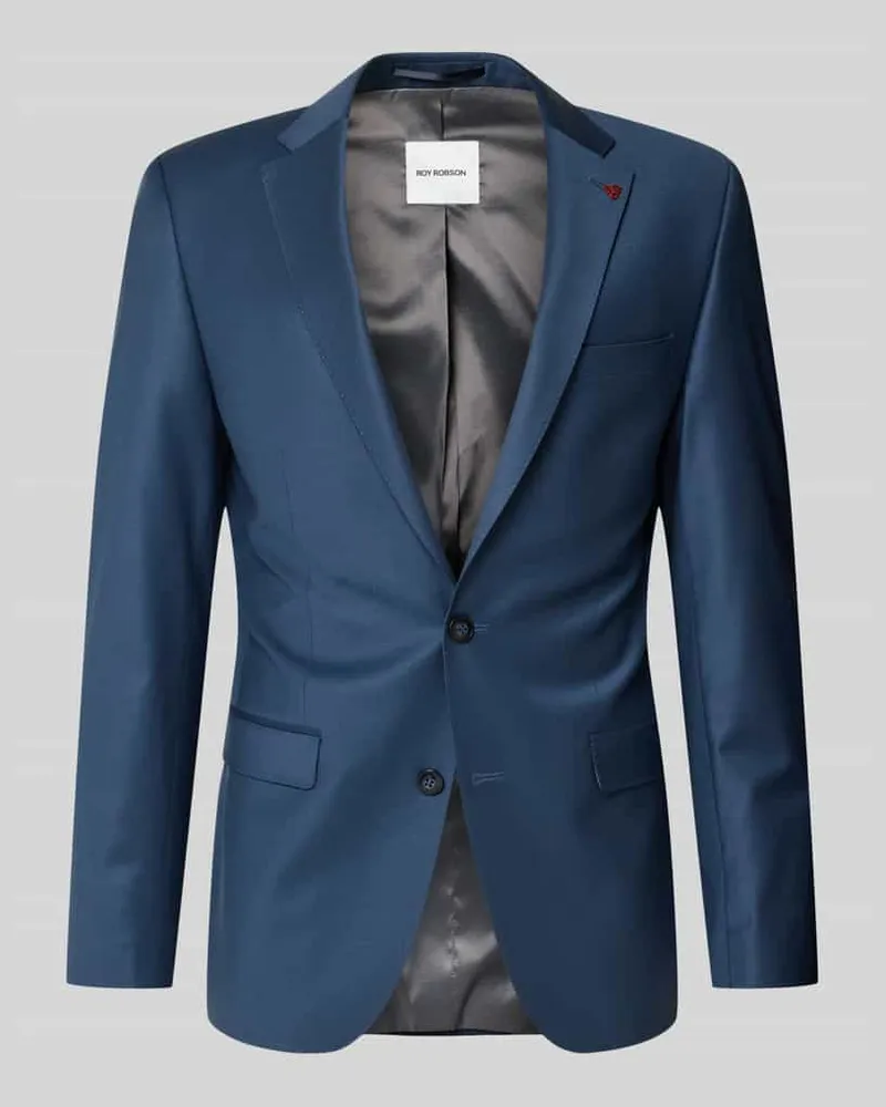 Roy Robson Slim Fit 2-Knopf-Sakko mit Pattentaschen Metallic